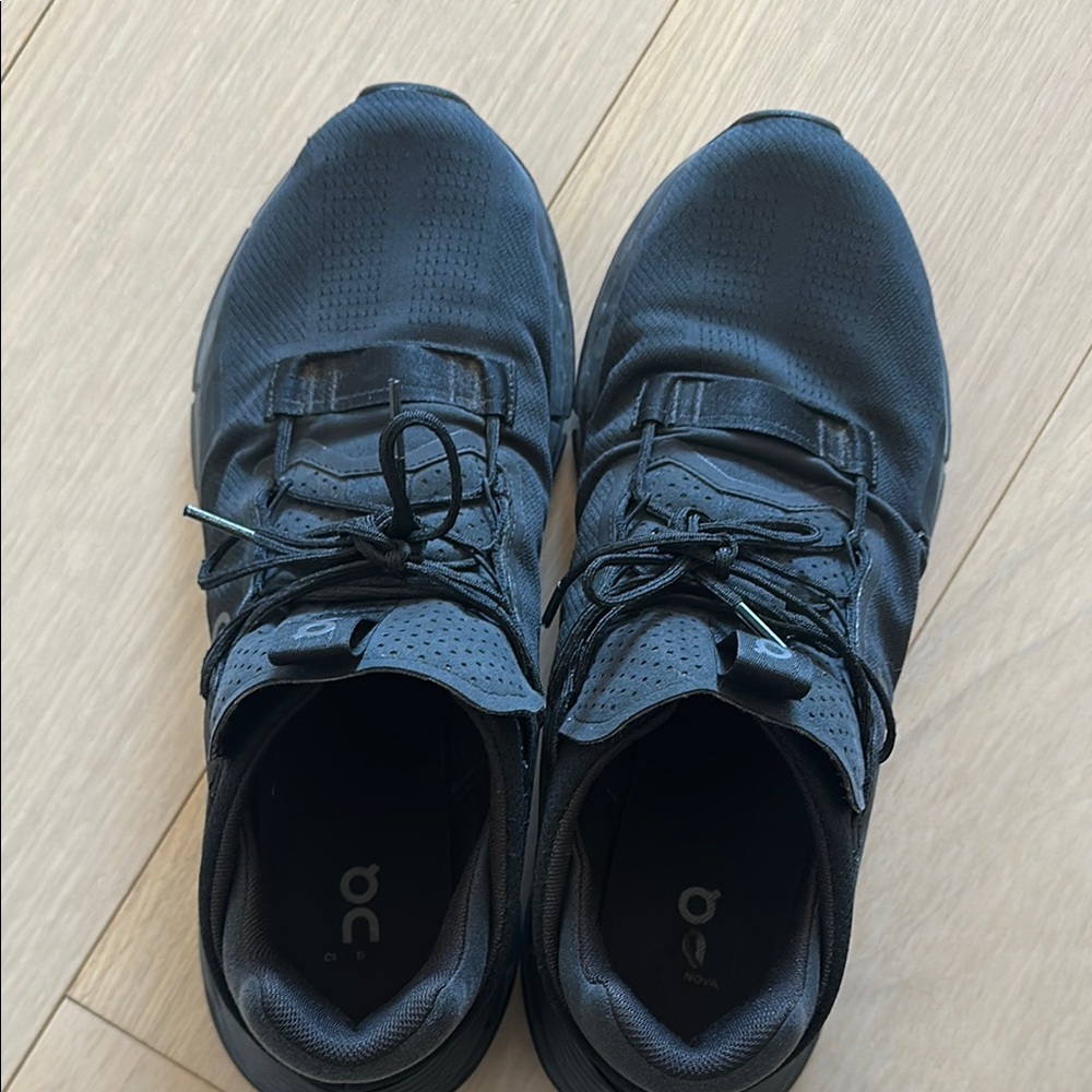 On Running CloudNova Black Athletic Shoes for Performance